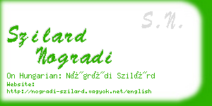 szilard nogradi business card